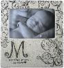 Hand painted ceramic photo frame personalized with single initial, first name, or date