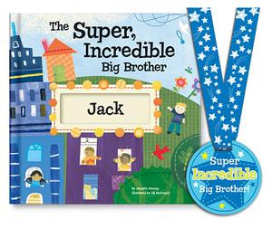 Personalized storybook rewarding a big brother for helping out and reassuring him that he is loved and appreciated