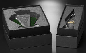 Custom crystal award gift box