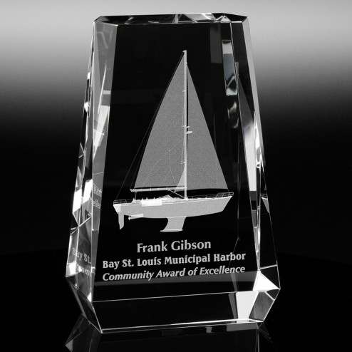 Custom crystal employee award