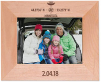 Custom engraved maple picture frame