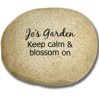 Inspirational engraved garden stones