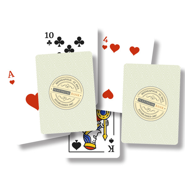 Custom branded playing cards perfect for corporate gifts and client thank you sentiments