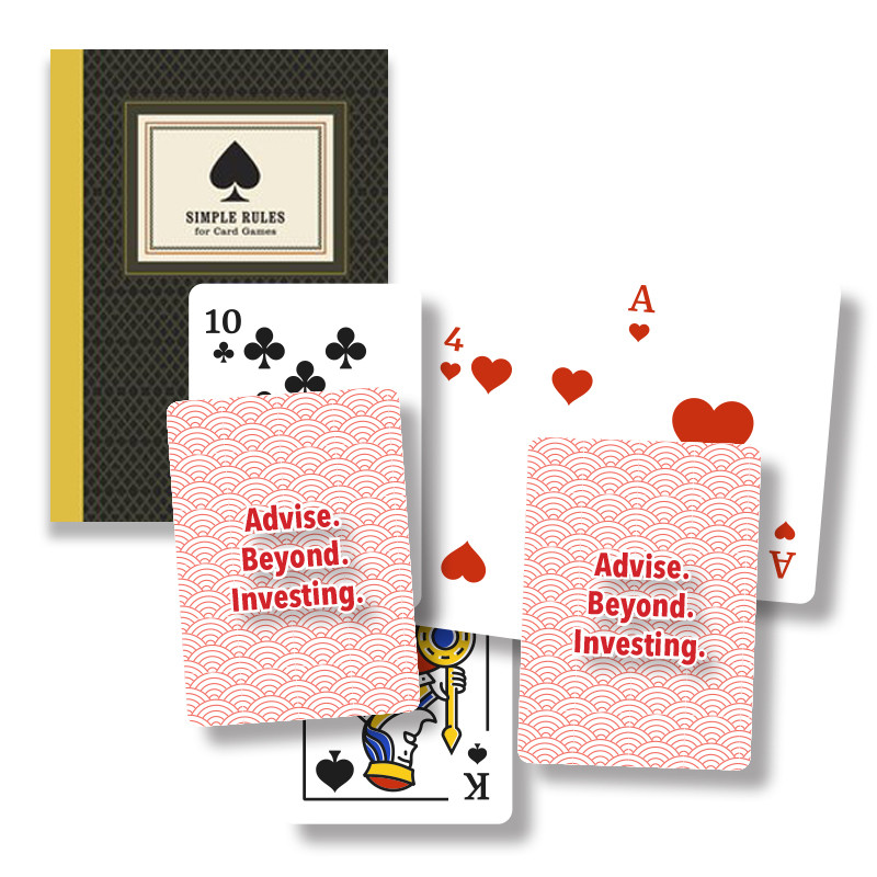 Customized playing cards and book of card games