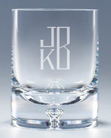 Engraved low ball glasses