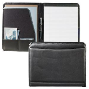 Personalized agenda made of durable steerhide black leather and saddle stitched with debossed initials