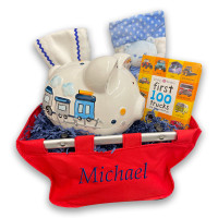 Personalized Baby Basket Tote Deluxe