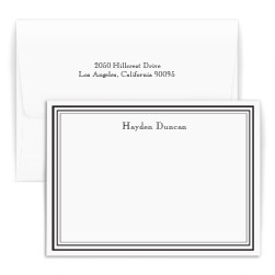 Personalized stationary set with first and last name, choice of ink and paper colors and optional return address on envelope 