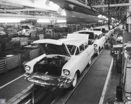 1957 Chevrolet GM Flint Assembly Plant Poster