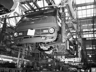 1967 Chevrolet G-Van Assembly Line Poster