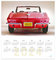 C2 Corvette Sting Ray Personalized License Plate 2024 Calendar