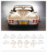 C2 Corvette Sting Ray Personalized License Plate Calendar