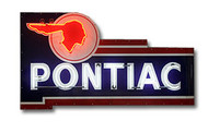 Pontiac Vintage Dealer Neon Sign