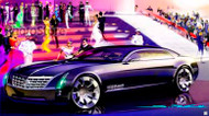 2003 Cadillac Sixteen Concept Art Poster