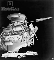 1952 Oldsmobile Rocket V8 Engine Poster