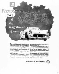 1955 Chevrolet Corvette Roadster Ad Poster