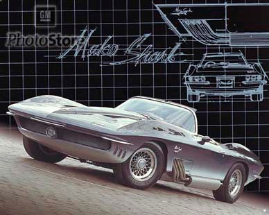 1961 Chevrolet Corvette XP-755 concept Mako Shark 14 x 11" Photo Print 