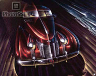 1937 Cadillac Rendering by Bill Mitchell Poster