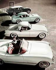 1954 Chevrolet Corvette Lineup Poster