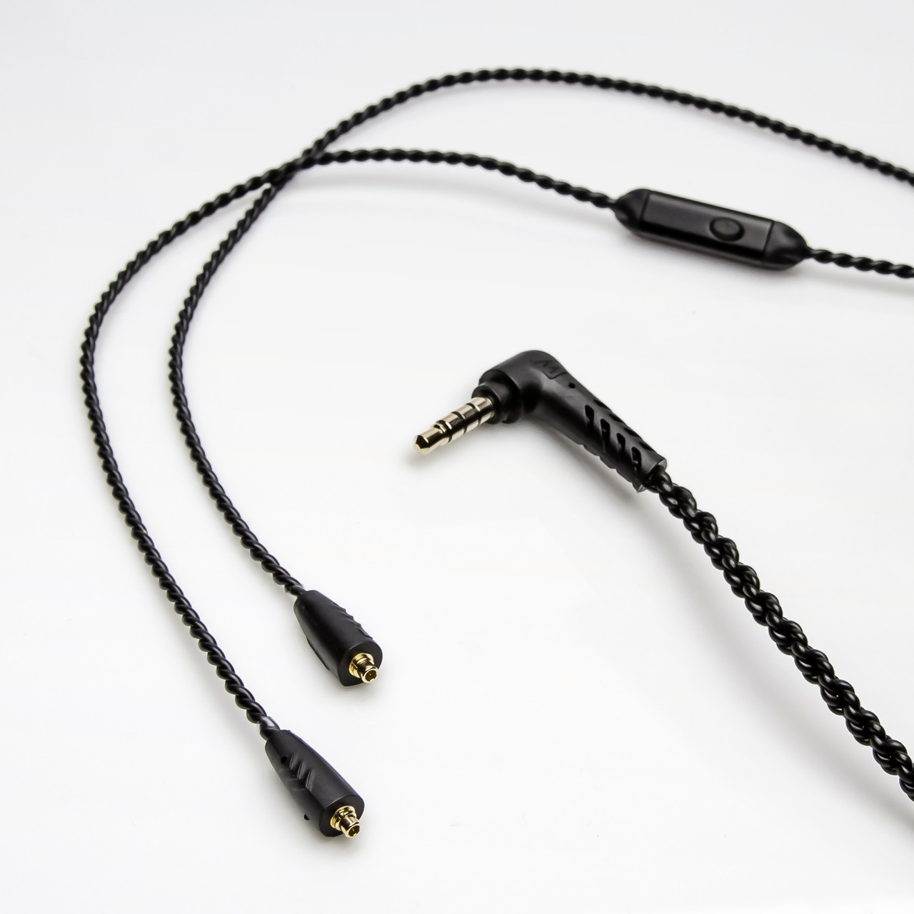 MMCX Replacement Headset Cable with In-line Remote and Microphone (Black)  (new version) - MEE audio