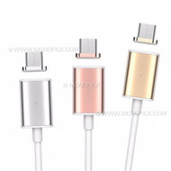 Magnetic Metal micro USB/8-pin Data Fast Charge Cable Adapter Charger for mobile phones