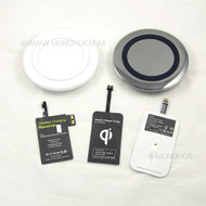 Universal QI Wireless S Circle Charging Charger Kit (Pad and Receiver) Module for USB Type C USB-C Andoid mobile phone