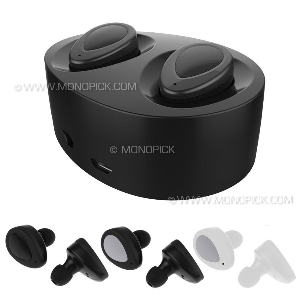 TWS Bluetooth Earbuds Wireless Earphones In-Ear Headset White for Mobile