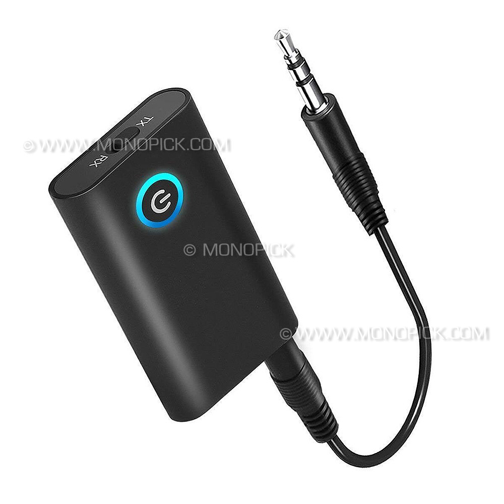 BT-B9 2in1 2 Way 3.5mm AUX Car Home Stereo Wireless Audio Bluetooth Adapter  Receiver Transmitter - monopick
