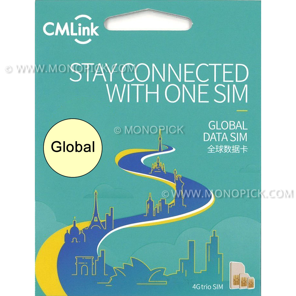China Mobile CMLInk World Global Pass 5GB/10 Days Data Roaming PAYG Prepaid  SIM - monopick