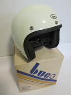  NOS Vintage BUCO White Motorcycle Helmet