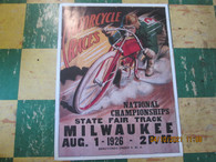 Vintage Harley Motorcycle Racing Poster