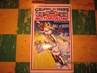 Vintage Hell Riders Wall Of Death Poster
