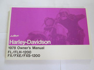 Here is a new old stock 1978 Harley FLH Owners Manuel.