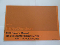NOS 1978 Harley MX 250 Racing Owners Manual