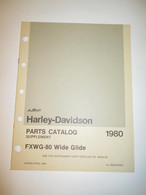 NOS 1980 Harley FXWG - 80 Supplement Parts Catalog