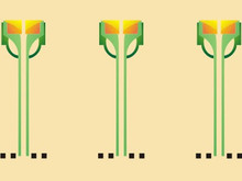 Roycroft Dard Hunter Flower 13 X 7.25