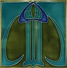 Porteous V15B Art Nouveau Tile