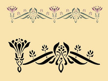 Geometric Floral 10.5 X 4