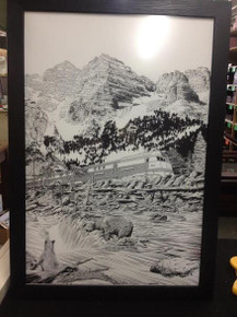 Framed Zephyr Key Line Variant Poster