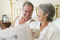 Elderly Couple in Bed