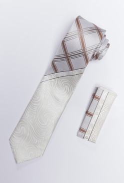 JPJ Tie + Handkerchief BEIGE