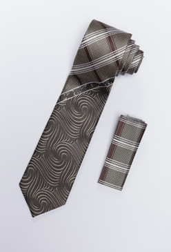 JPJ Tie + Handkerchief TAN