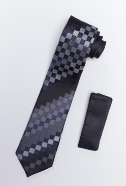 JPJ Tie + Handkerchief NAVY