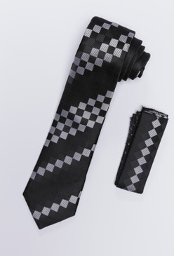 JPJ Tie + Handkerchief WHITE