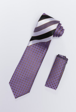 JPJ Tie + Handkerchief LAVENDER
