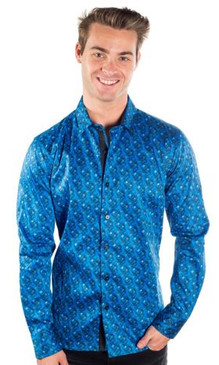 JPJ Festive Men's Royal Button Down Shirt