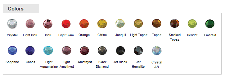 nrd high sparkle rhinestones hotfix colors