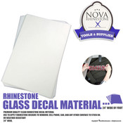 Rhinestone Glass Decal Material - 24" wide by Foot
