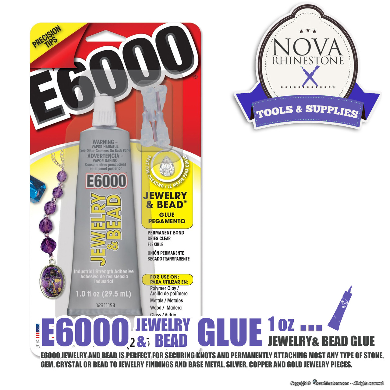 E6000 jewelry and bead on sale adhesive