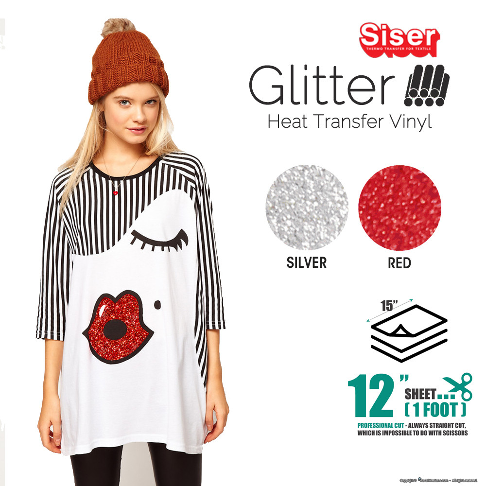 Vinilo De Transferencia De Calor Glitter De Siser (camiseta | Envío Gratis